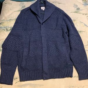 👕 GOODFELLOW & CO. BUTTON UP NAVY BLUE SWEATER CARDIGAN
